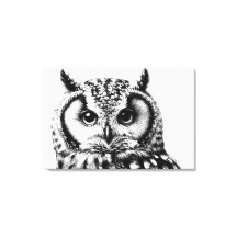 威厳のあるOwlポートレート36x24インチラージキャンバス