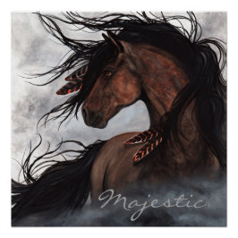 威厳のあるSmoky Horse by Bihrle Poster ポスター