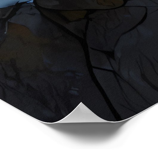 威厳のあるSnow Leopard – カスタマイズ可能な文字ポスター ポスター (角)