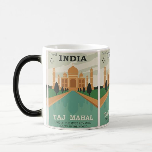 威厳のあるTaj Mahal:インド旅行 モーフィングマグカップ (左)