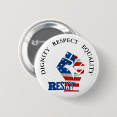 威厳の点の平等は切札ボタンに抵抗します 缶バッジ (正面&裏面)