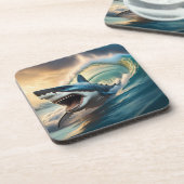 威嚇するサメ コースター (左側)