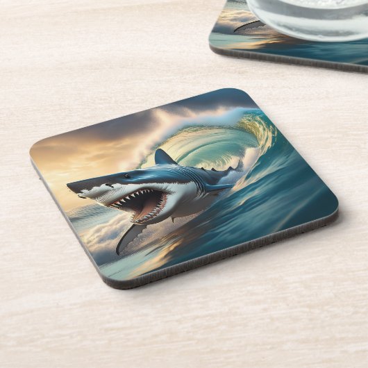 威嚇するサメ コースター (左側)