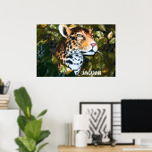 威嚇するジャガーのポスター ポスター (ホームオフィス)