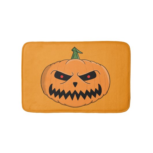威嚇するジャック・オランタン・ハロウィーン バスマット (正面)