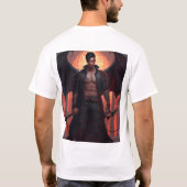 威嚇的デビルエンジェルウォリアーTシャツデザイン Tシャツ (裏面)