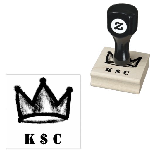 威圧付きグラフィティクラウン ラバースタンプ (押印)