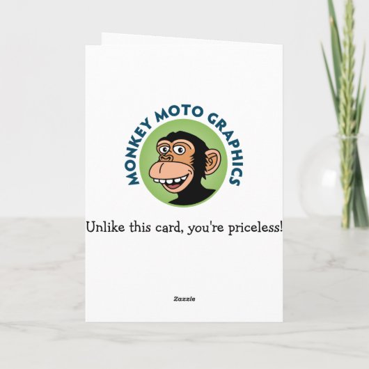 娘おもしろいからの父の日カード カード (裏面)