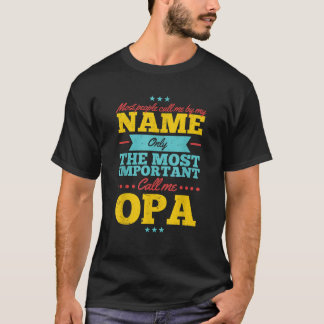 娘おもしろいの息子のオパの男のための父の日 Tシャツ