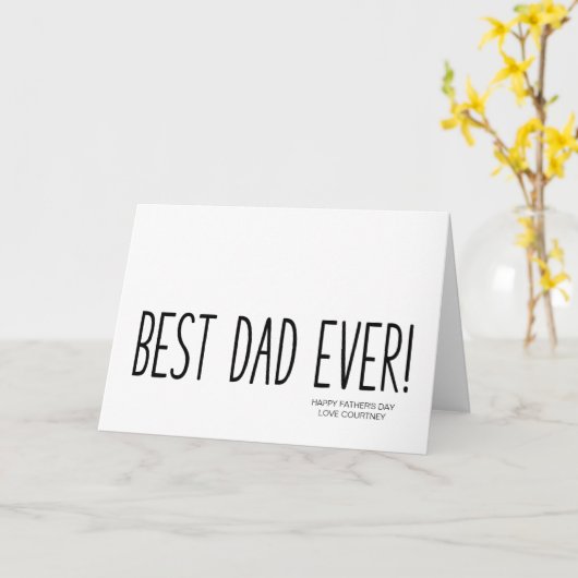 娘おもしろいの父の日の贈り最高の物のパパ カード (黄色い花)