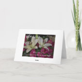 娘およびパートナーのためのイースターカード シーズンカード (裏面)