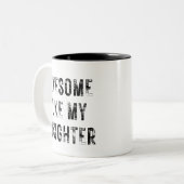 娘からお父さんへの名入れコーヒーマグ ツートーンマグカップ (正面左)