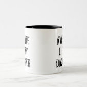 娘からお父さんへの名入れコーヒーマグ ツートーンマグカップ (中央)