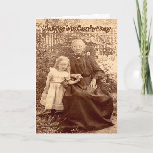 娘からの幸せな母の日、ヴィンテージのユーモア カード (正面)