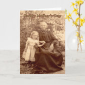 娘からの幸せな母の日、ヴィンテージのユーモア カード (黄色い花)