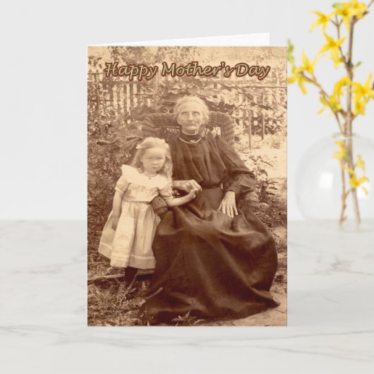娘からの幸せな母の日、ヴィンテージのユーモア カード (黄色い花)