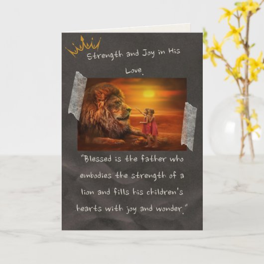 娘からパパまで、5" x 7"父の日カード カード (黄色い花)