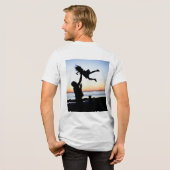娘からパパギフトへ写真のバックジョークをおもしろい追加 トライブレンドＴシャツ (フル背面)