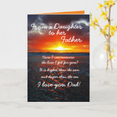 "娘から彼女の父への"の挨拶状 カード (黄色い花)