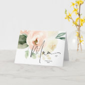 娘から母への幸せな母の日の贈り物ハート カード (黄色い花)