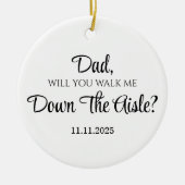 娘から贈られた花嫁の父，父 セラミックオーナメント (正面)