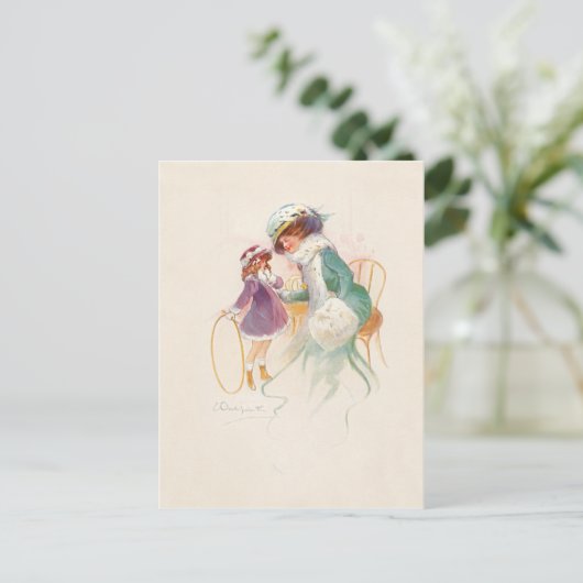 娘かわいらしとビクトリアンErmineの母親 シーズンポストカード (スタンド正面)