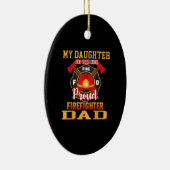 娘があなたの背中を守ってくれる 自慢の消防士パパ セラミックオーナメント (右)