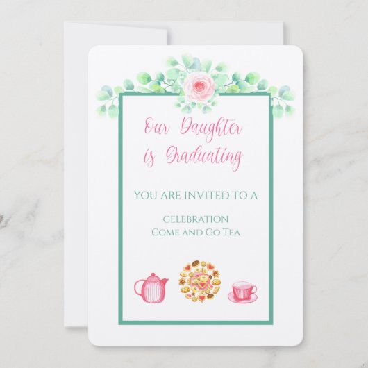 娘がリネンを卒業 招待状 (正面)