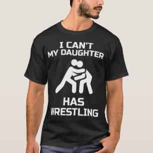 娘がレスリングギフトの相撲を取る Tシャツ