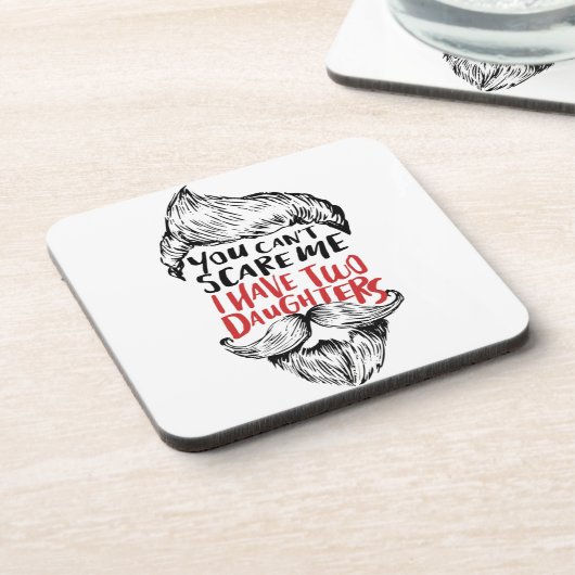 娘が二人いる私を怖がらせることはできないTシャツTr コースター (左側)