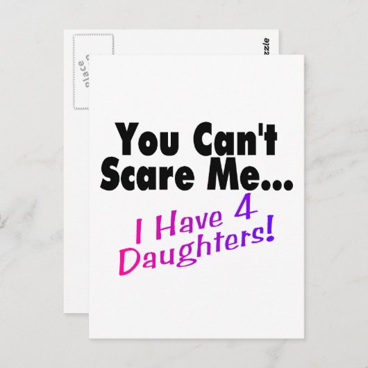 娘が四人いる私を怖がらせることはできない ポストカード (正面/裏面)