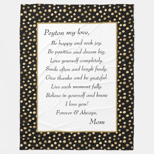 娘が幸せになる フリースブランケット (正面)