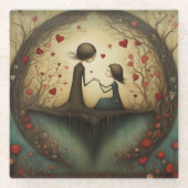 娘が恋をする ガラスコースター (正面)