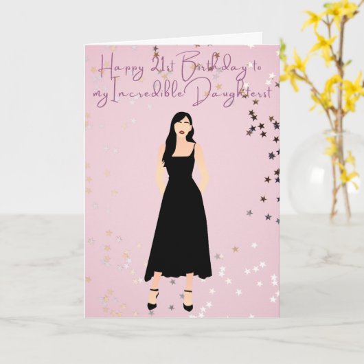 娘さんにお誕生日おめでとう カード (黄色い花)