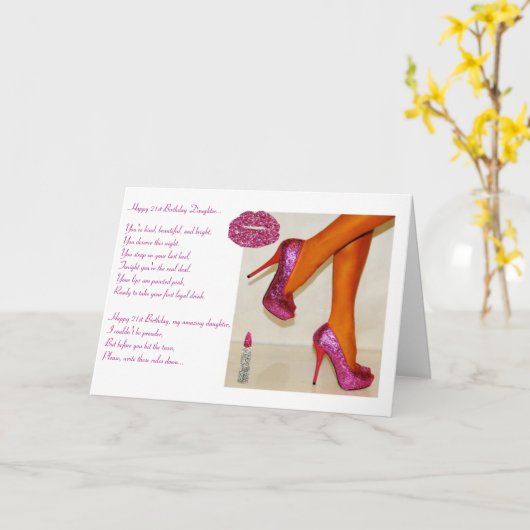 娘さんにお誕生日おめでとう カード (黄色い花)