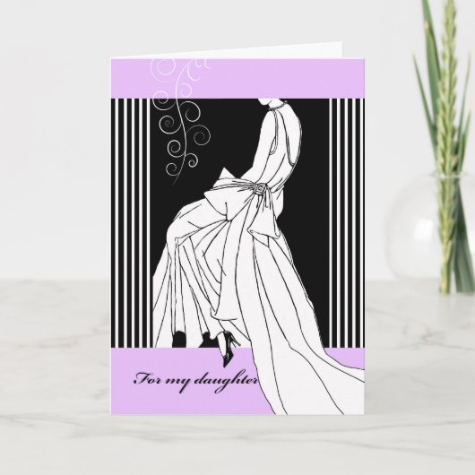 娘さんのおめでとう結婚! カード (正面)