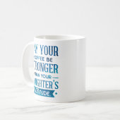 娘さんの態度より強いブルーコーヒー コーヒーマグカップ (正面左)