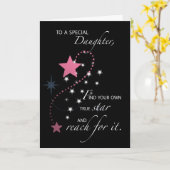 娘さん、卒業スターおめでとうございます カード (黄色い花)