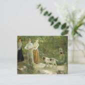 娘たちのいるアーティストの庭の眺め ポストカード (スタンド正面)