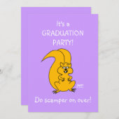 娘たちバックヤード卒業パーティーおもしろい招待状 招待状 (正面/裏面)