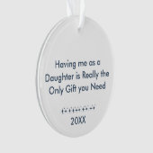 娘として私を持っているレトロな星写真 オーナメント (正面)