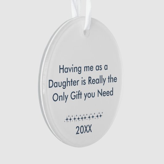 娘として私を持っているレトロな星写真 オーナメント (正面)