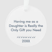 娘として私を持っているレトロな星写真 オーナメント (正面)