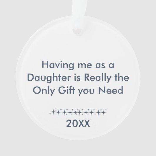 娘として私を持っているレトロな星写真 オーナメント (正面)