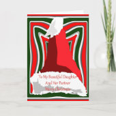 娘とパートナーのためのクリスマスカード シーズンカード (正面)