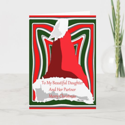 娘とパートナーのためのクリスマスカード シーズンカード (正面)