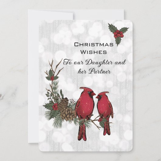 娘とパートナー赤(鳥)ショウジョウコウカンチョウクリスマス (正面)