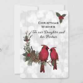 娘とパートナー赤（鳥）ショウジョウコウカンチョウクリスマス
