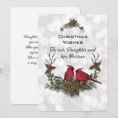 娘とパートナー赤（鳥）ショウジョウコウカンチョウクリスマス (正面/裏面)