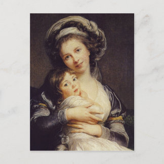 娘と一緒に撮った自画像 ポストカード